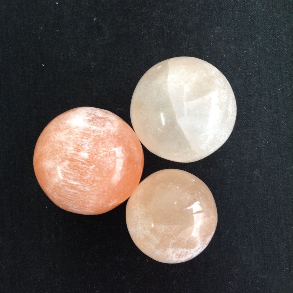 Selenite Sphere - Peach - 4-5cm Selenite Sphere - Peach - 4-5cm